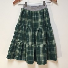 Skirt Flannel Girls 5 Maxi Green Plaid Ruffle Tiered Cotton Mom and Pop's Kids