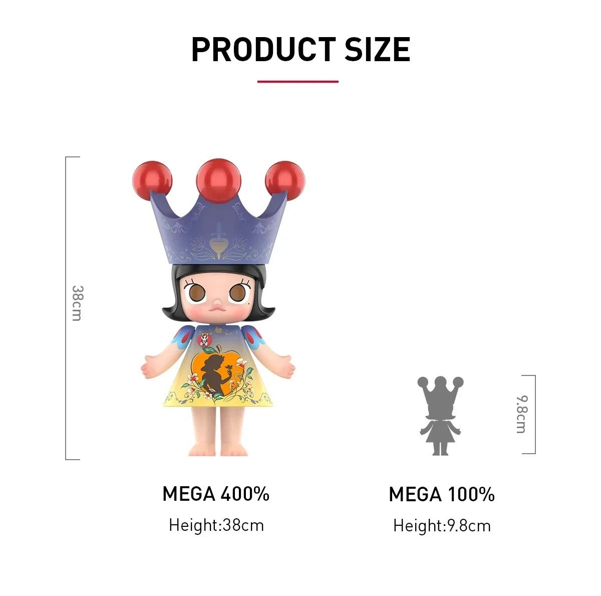 POP MART Mega Royal Molly Snow White 400% Figure Collectible Toy