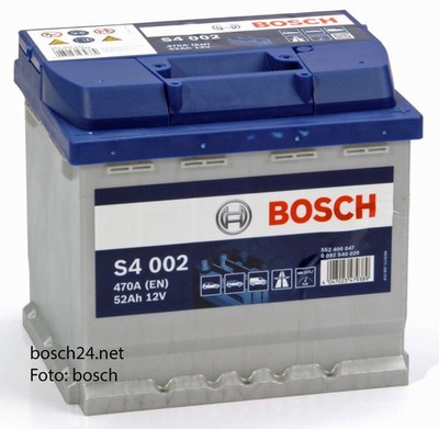 Bosch Starterbatterie S4 12V 52Ah   0092S40020  S4 002