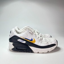 Nike Air Max 90 White Black Double Swoosh Sneaker FJ4592-100 Youth Boy Size 6.5Y