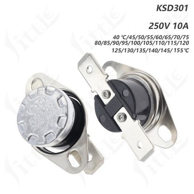 KSD301 10A Temperaturschalter 40° - 155° Schließer/Öffner 250V Thermostat