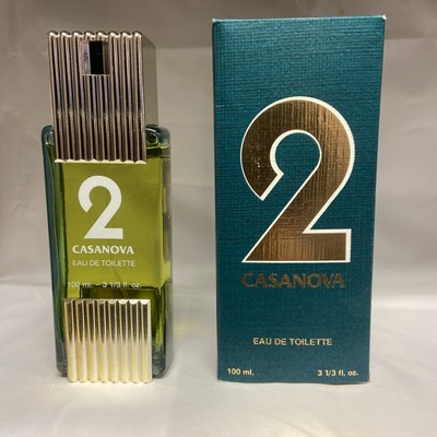 Casanova 2 Eau de Toilette EDT Spray 3.3 oz for Men by J. Casanova New in Box