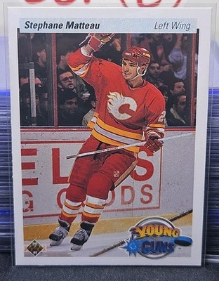 90-91 Upper Deck Stephane Matteau Young Guns Rookie     Calgary Flames 