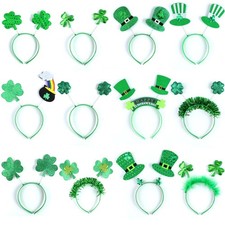 Motiloo 12 Pcs St. Patrick's Day Headbands - Leprechaun One Size, Green