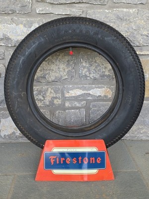 Vintage Firestone Motorcycle Tire Display Dealer Harley Davidson Indian Sign