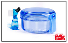 Leak Proof Portable Denture Bath Case Denture Cleaning Cup, False Teeth Holder M