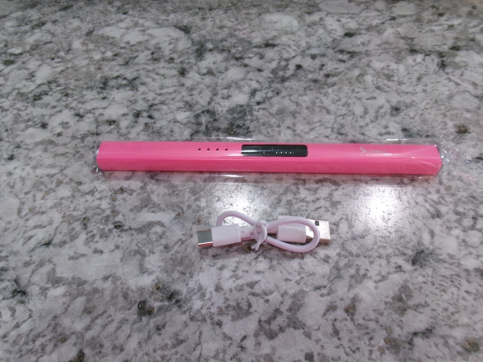 Suprus, Electric Lighter, Windproof, Flameless, USB Rechargeable, Hot Pink