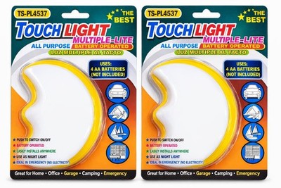 2 Pack Touch Tap Light Battery Powered Push LED Closet Cabinet Night Lamp