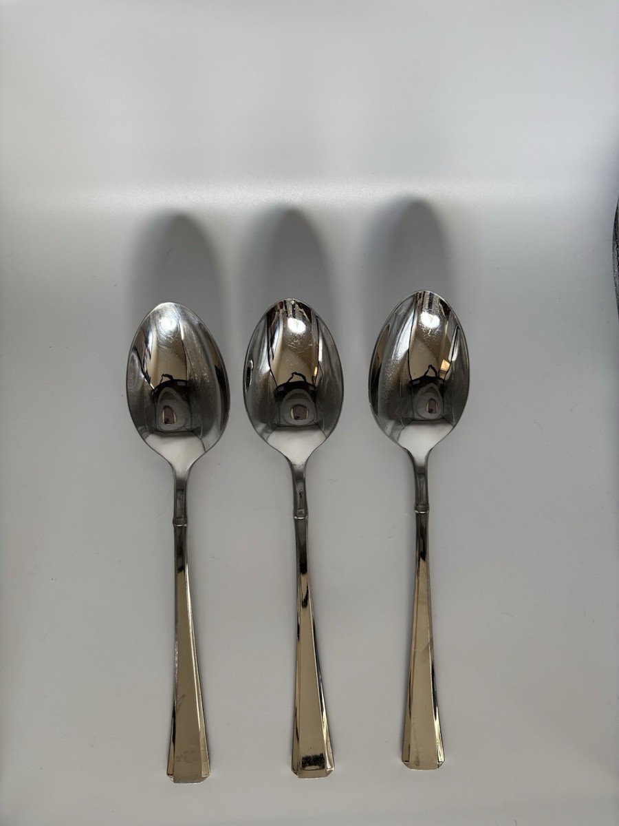 Set Of 3 TableSpoons PINTI 1929 Italy Flatware Leonardo 18/10