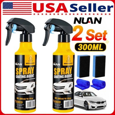 2 Pack 300ml Car Coating Spray Car Paint Spray Coating Agent Antifouling US