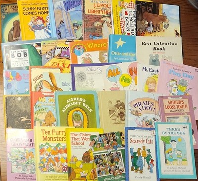 Vintage 1970s & 80s Children Kids Picture Early Reader Book lot of 30 HC PB