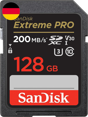 Sandisk Extreme PRO SDXC UHS-I Speicherkarte 128 GB (V30, Übertragungsgeschwindi