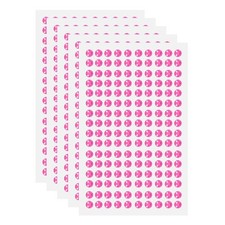 5 Sheet/800 Pcs Self Adhesive Acrylic Gem 5mm Sticker Gem Stones, Light Red