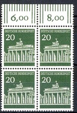 507 Brandenb. Tor 20 Pf OR-Viererbl. ** postfrisch