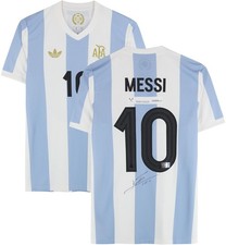 Lionel Messi Argentina National Team Signed adidas 50th Anniversary Blue Jersey
