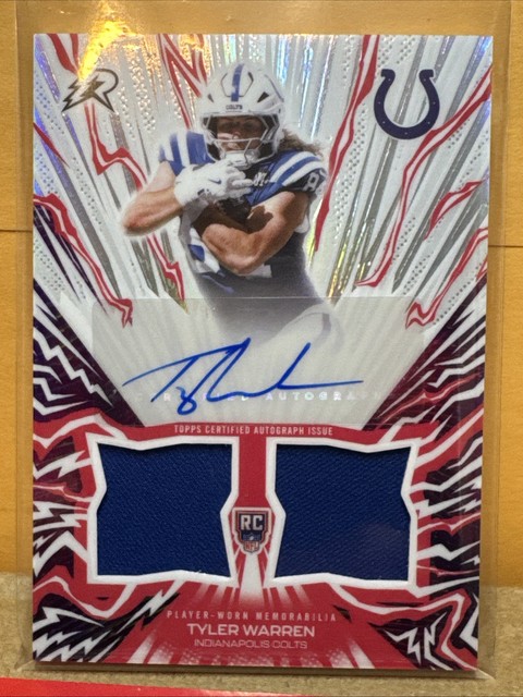 Tyler Warren 2025 Topps Topps Rookie Patch Autographs