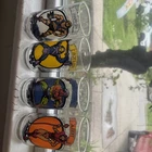 Vintage 1983 MOTU Masters Of The Universe Glass Set Of (4) Rare He Man Skeletor