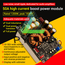 1200W 50A Boost Power Supply Module 2-Inductor Power Supply for Audio Amplifier