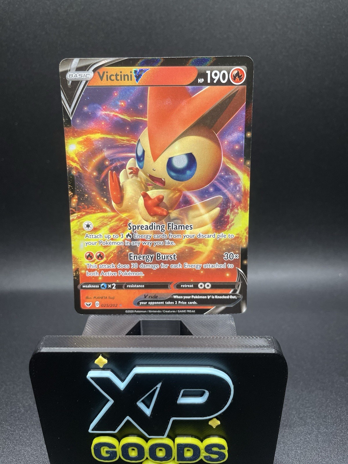 Victini V 25/202 Pokemon TCG Sword and Shield Ultra Rare Card NM