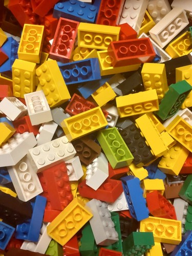LEGO® 2x4 Steine 8 Noppen Gemischt - 100 Stück sortiert top Zustand - 第 1/1 張圖片