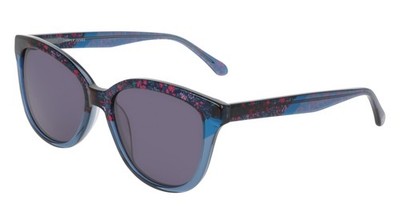 Draper James DJ 7069 Navy Floral 410 Size 56 Sunglasses