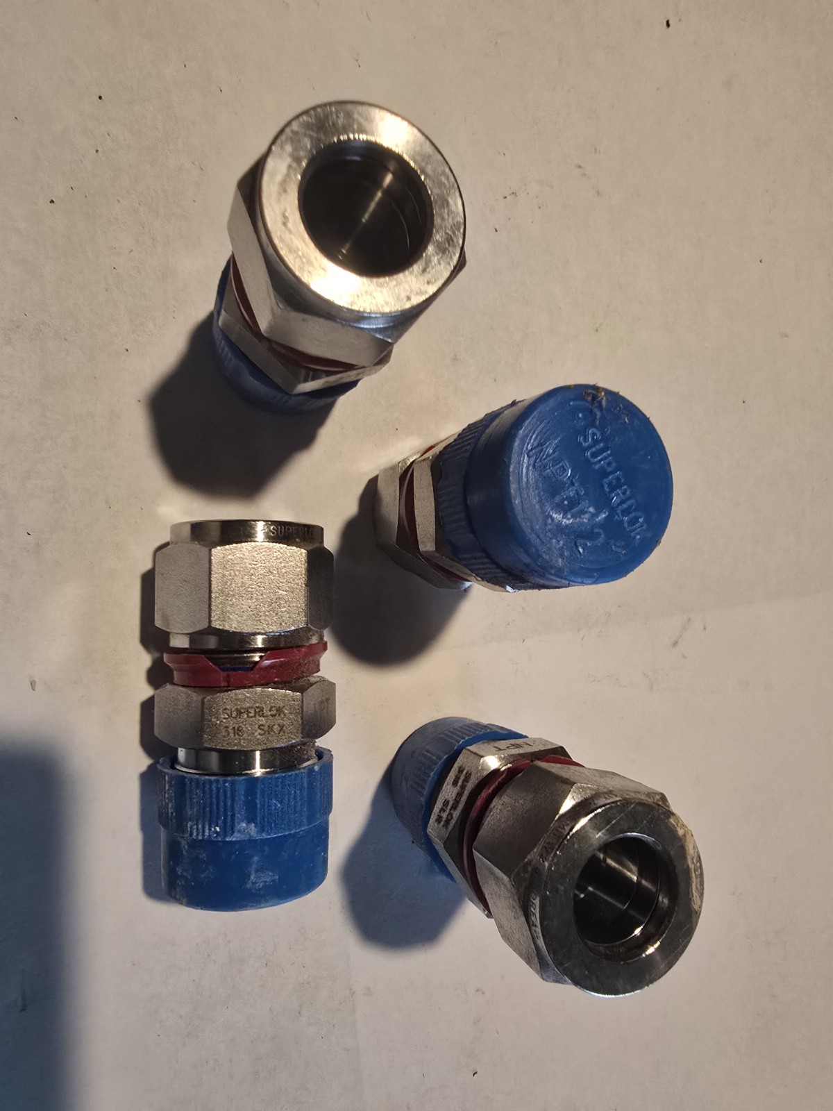 Superlok 1/2" Tube Compression Adapter Fittings 316 Stainless Steel Lot of 4