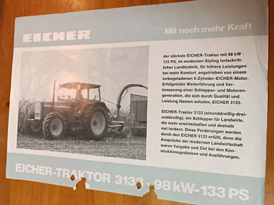 Brochure Eicher 3133 2 Sided Tractor Tractor S