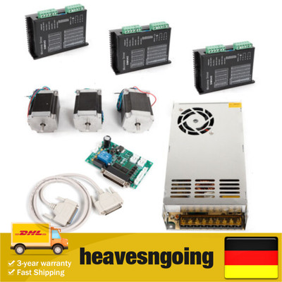 3Achse CNC Nema23 Schrittmotor 270oz-in 3A +Treiber DM542A 4.2A Steuerung Kit