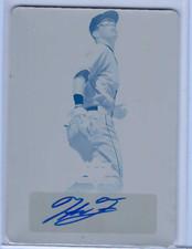TYLER FREEMAN 2019 LEAF VALIANT BASEBALL PRINTING PLATE AUTO 1/1