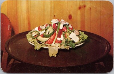Tarpon Springs, Florida Postcard LOUIS PAPPAS' FAMOUS RIVERSIDE CAFE Salad View