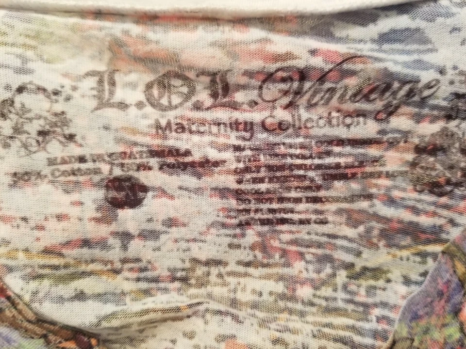 Blusa Top Camisa LOL Vintage Mujer Talla XXL 2XL 2X Grande Multicolor Floral Foto 2 de 4