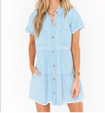 Show Me Your Mum Birmingham Clear Skies 100% Cotton Dress Size L