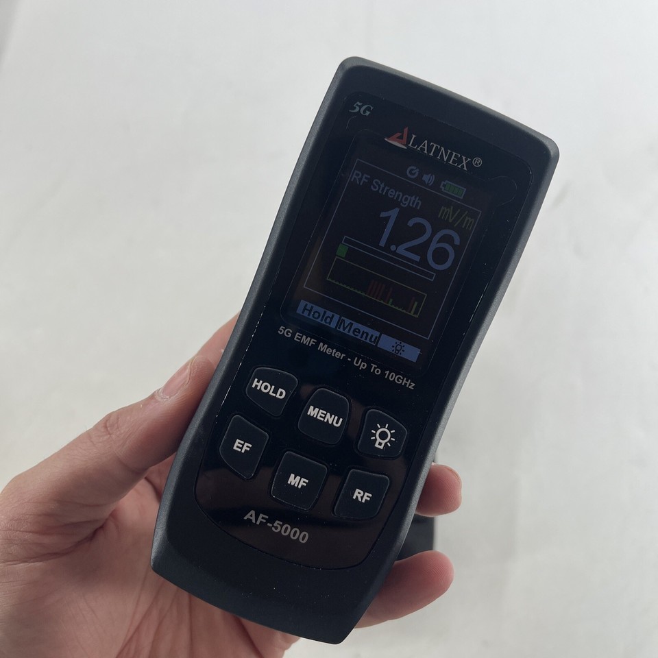 Détecteur De Rayonnement EMF/RF LATNEX AF-5000 - Gamme 50MHz à 10GHz (5G Inclus) - Capteur Triple Axe