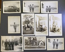Photographs Ephemera Military Uniforms Black  White 1938  1940s - Lot of 10