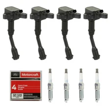 New Set of 4 Ignition Coil & Motorcraft Spark Plug for Ford Escape/ Fusion 1.5L