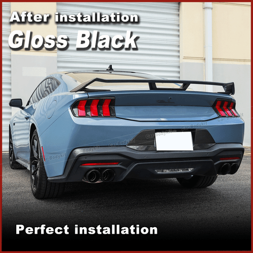 Alerón labial trasero negro brillante para Ford Mustang GT Dark Horse 2024-25 - Imagen 4 de 10