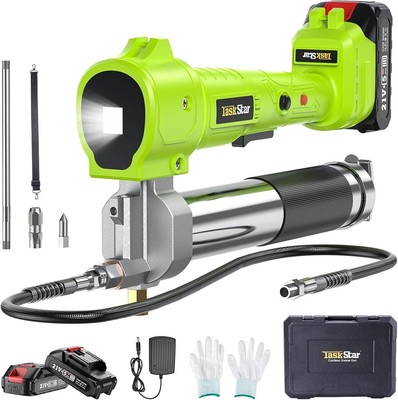 Akku Fettpresse Elektrische Grease Fett Gun mit LED-Licht,10000PSI, 21V 4000mAh