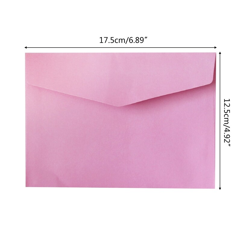 20Pcs 7 Colored Envelopes Solid Color Envelopes Cash Envelopes for