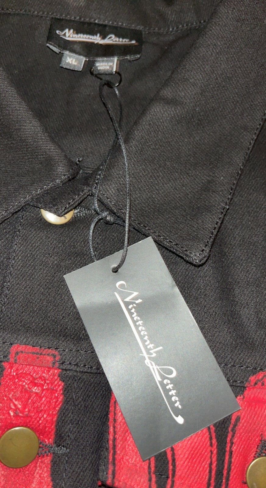 FILA Camicia lunga nuova diciannovesima lettera Death Row Records bottoni (XL) Tupac Snoop RARA