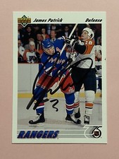 James Patrick 1991-92 Upper Deck IP Auto Autograph #1