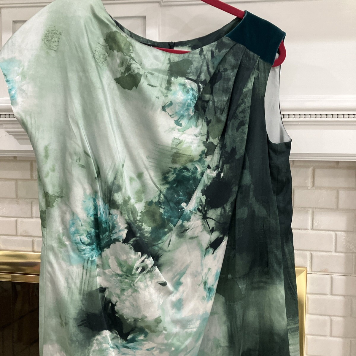green emerald velvet dress Escada Camille Mini Dress Frosty Mint
