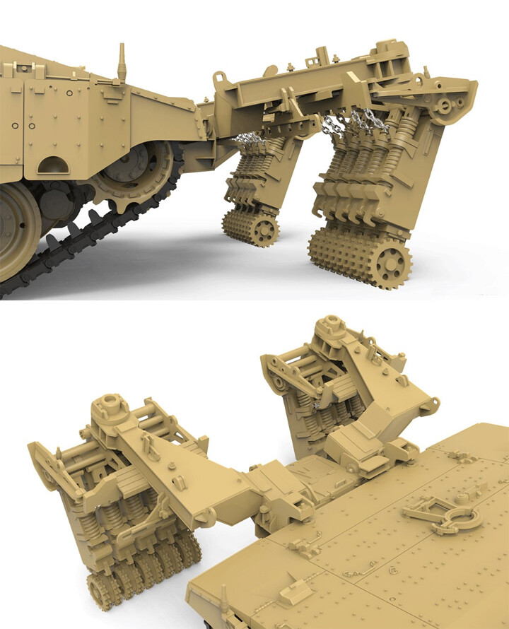 Israeli Main Battle Tank Merkava Mk.4/4 LIC w/Nochri-Kal Mine Roller System Meng Model -TS049 Israeli Main Battle Tank Merkava Mk.4/4 LIC w/Nochri-Kal Mine Roller System Meng Model -TS049