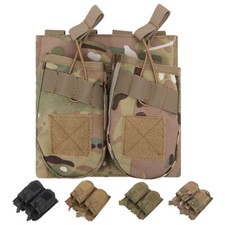 Outdoor Double Open Top Mag Pouch Tactical Molle Pouches for Hunting Shooting US