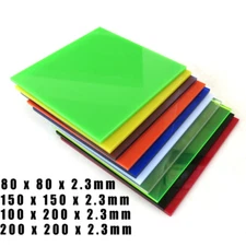 2.3mm Thickness Coloured Perspex Sheet Plastic Panel Material DIY 17 Colors