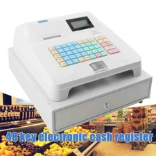 Electronic POS System Cash Register w/48 Keys 8 Digital LED Retail/Restaurant