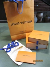 LOUIS VUITTON SHOPPING BAG, 2 HARD DRAWER BOXES, DUST BAG, CARD HOLDER  RIBBON