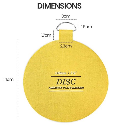 Disc Plate Hanger Picture Hanging Self Adhesive Stick On Hook 5 Sizes Choose - Picture 8 of 8