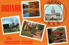 PLEASE READ !!! Indiana The Hoosier State - Modern Continental Postcard