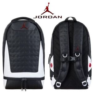 jordan retro 13 backpack black and white