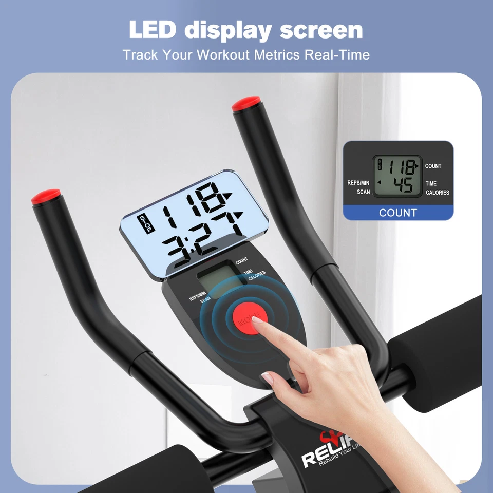 AB Workout Machine Abdominal Trainer Foldable Ab Cruncher Strength Training - Image 3 of 4